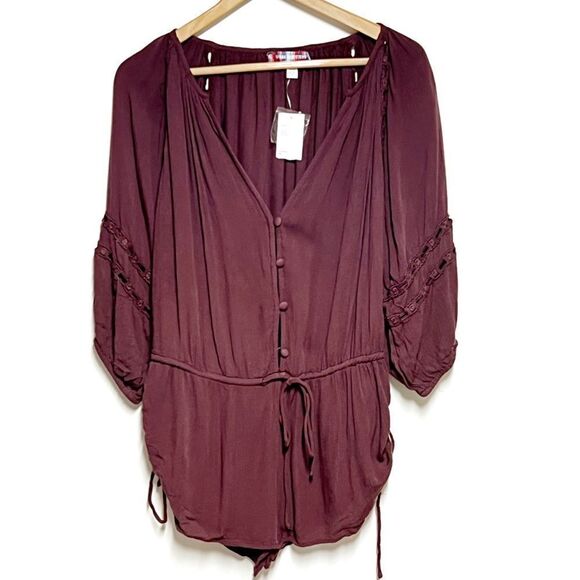 NWT Urban Outfitters Junie Long Sleeve Romper Sz XS - Picture 3 of 9